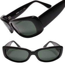 Y2K Pop Culture Vibe True Vintage Bold Thick Frame Rectangle Black Sunglasses