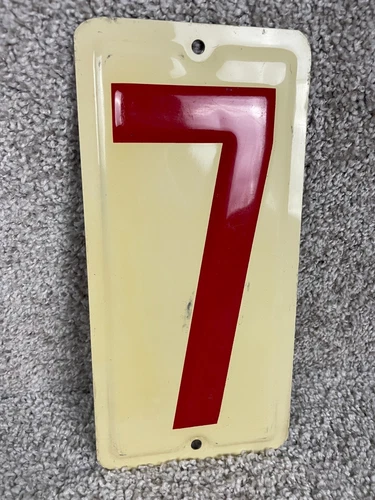 Vintage Embossed Tin Metal 10"x5" Gas Station Sign  7 Rectangular