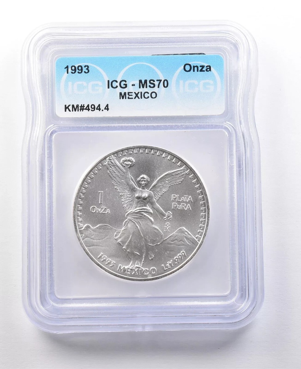 1993 Mexico 1 Onza Silver Libertad MS70 ICG | eBay