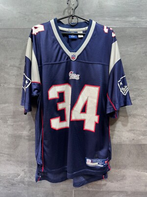 NFL NEW ENGLAND PATRIOTS AMERICAN FOOTBALL SHIRT REEBOK SIZE M #34 MORRIS