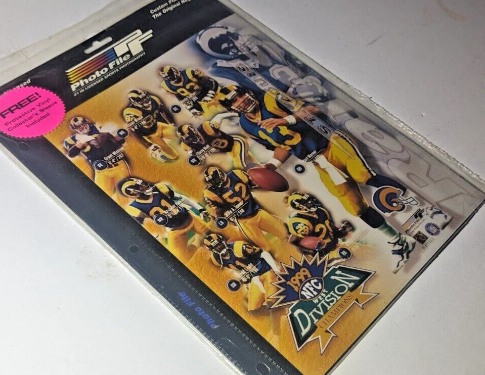 ST. LOUIS, RAMS - 1999 NFC West CHAMPIONS - Archivo de fotos 8x10 - Embalaje original Foto 2 de 4