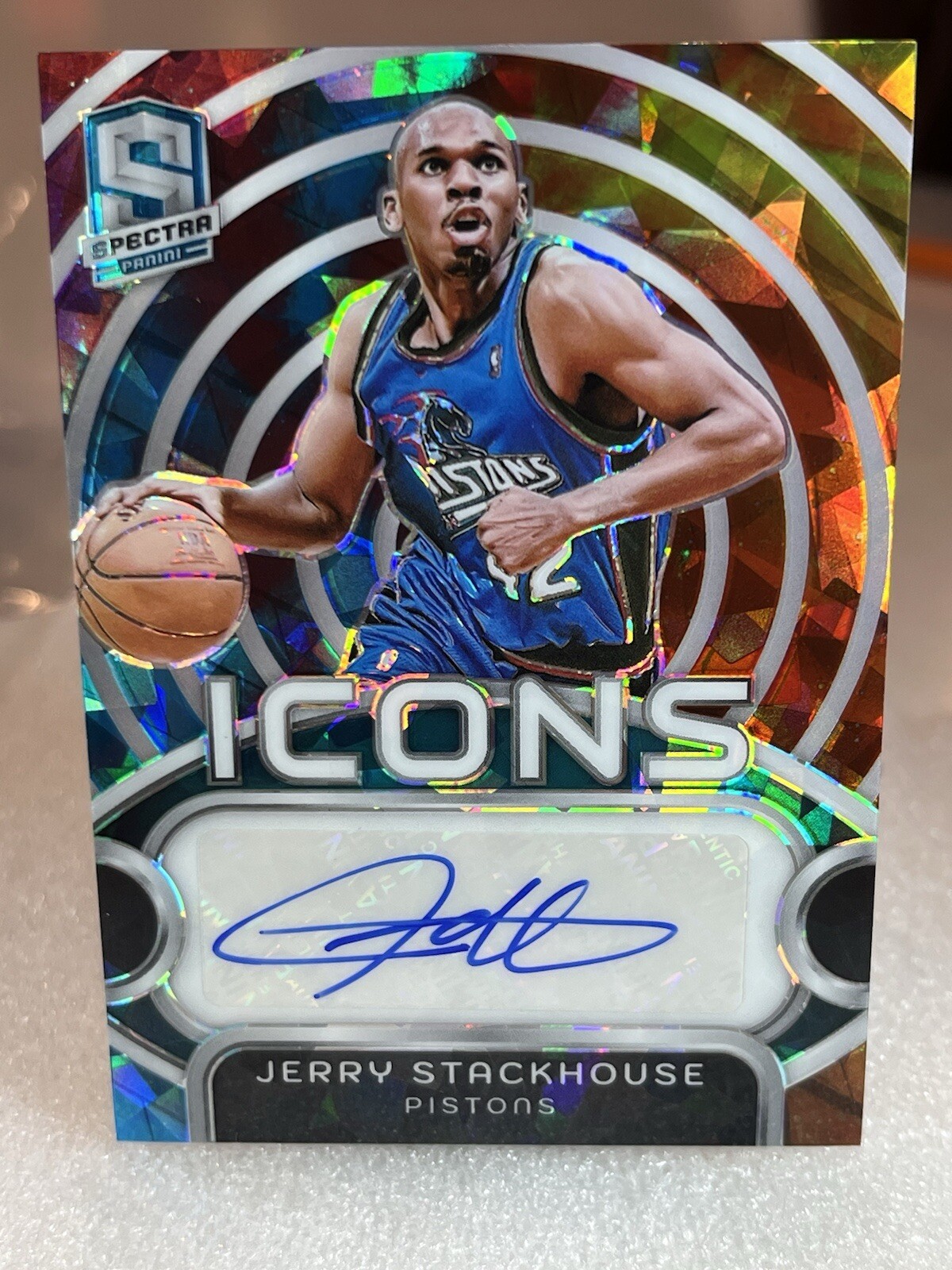 2023-24 Panini Spectra Jerry Stackhouse Astral Icons Auto /49 #IA-JSH