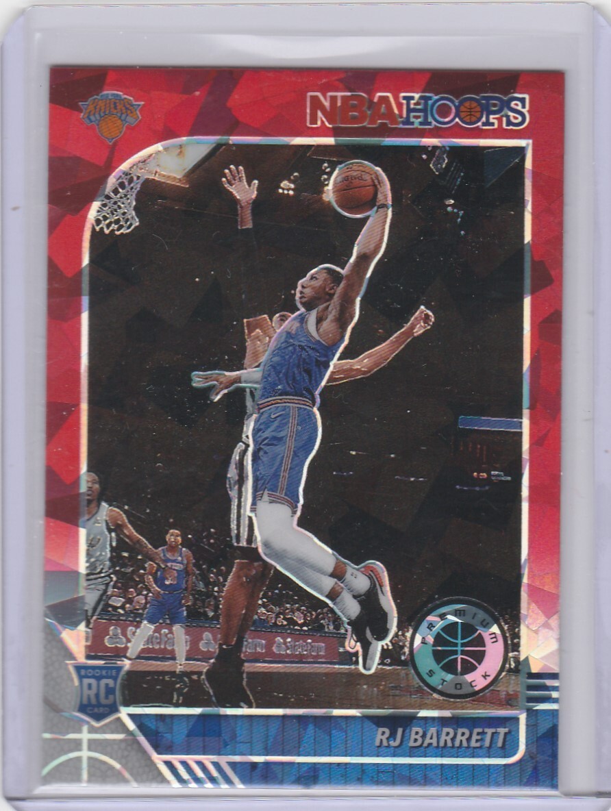2019-20 Panini NBA Hoops Premium Stock Red Cracked IcE Prizm RJ Barrett #201 RC