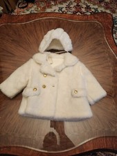 Vintage Girls' young jacket coat dress thickened faux fur coat warm coat size 2