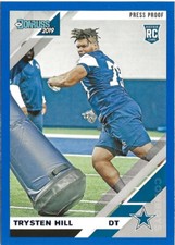 2019 Panini Donruss  Trysten Hill Blue SP RC Indianapolis Colts