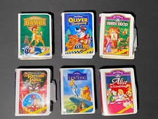 McDonalds Walt Disney Masterpiece Collection Happy Meal VHS Toy LOT