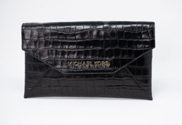 Michael Kors Women Jet Set Envelope Clutch Bag in Black 35F9GTTC6E 