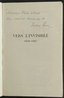 Julien GREEN, autographed book "Vers l'invisible"