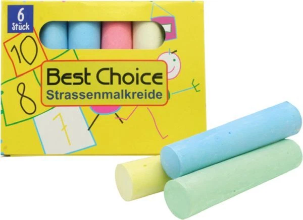 OSMA WERM GMBH 2x 6er Set Straßenmalkreide 10cm in Box verschiedene Farben Kinderkreide Kreide