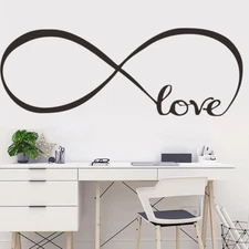 LOVE Infinity Wall Decal Lettering Word Removable Vinyl Quote Decor Sticker USA