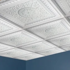Ceiling Tiles, Glue Up, Decorative Foam, 20" x 20",  MAGIC White