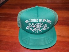 Vintage 240 Joints in my Body Not One in my Pocket Funny Green Snapback Hat Cap