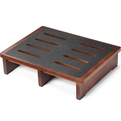 Wooden Step Stool with Non-Slip Rubber 600LBS Capacity for Kitchen Bedside