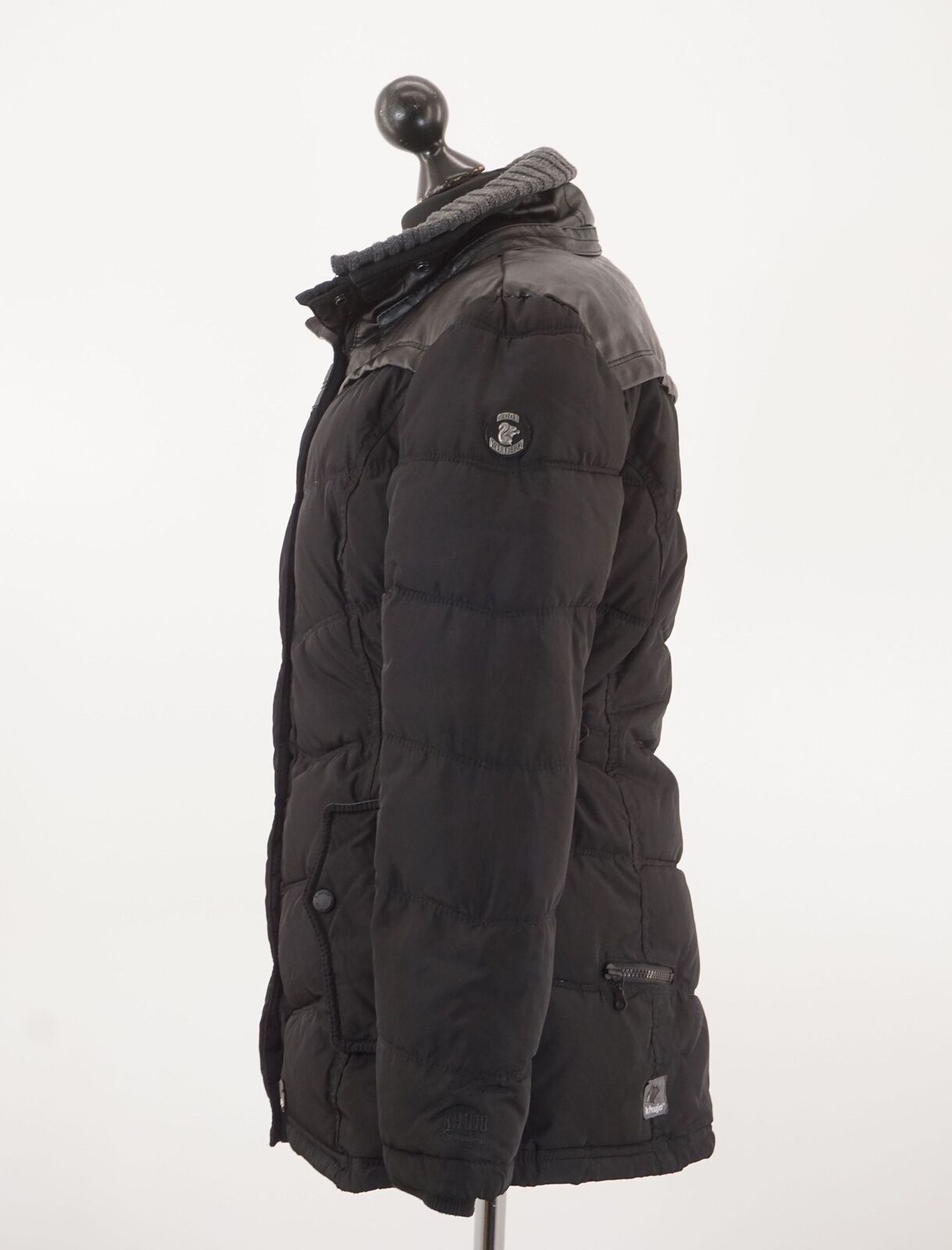 M gefüttert eBay Khujo uni schwarz Kragen A1321 Damen Winterjacke Jacke |