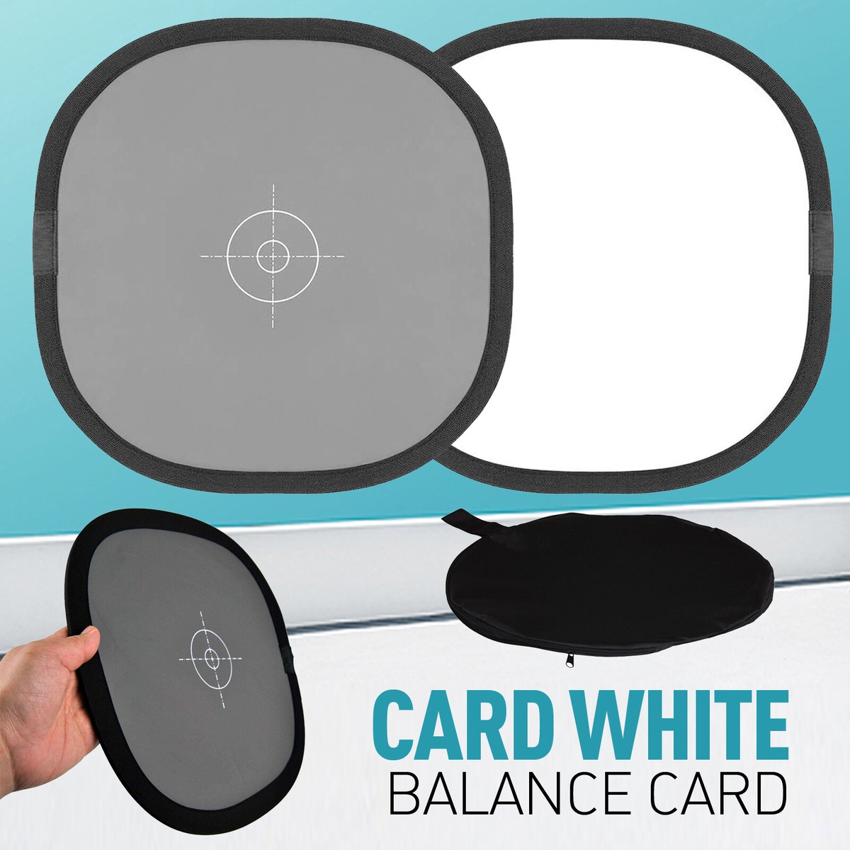 Juego De Tarjetas De Tarjeta Gris Y Balance De Blancos. Sobre Fondo Blanco Accesorio Para Que El Fotógrafo Determine En Un Lugar Copiar 188372044