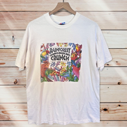 Vtg Ben & Jerry’s Shirt Men's L White Rainforest Crunch Graphic Tee USA ...