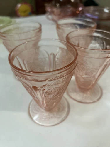 4 Jeannette Pink 'Cherry Blossom' 4oz Tumblers