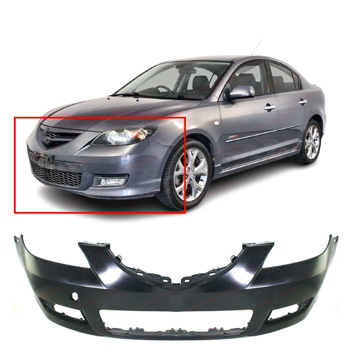 2009 mazda 3 front bumper deals