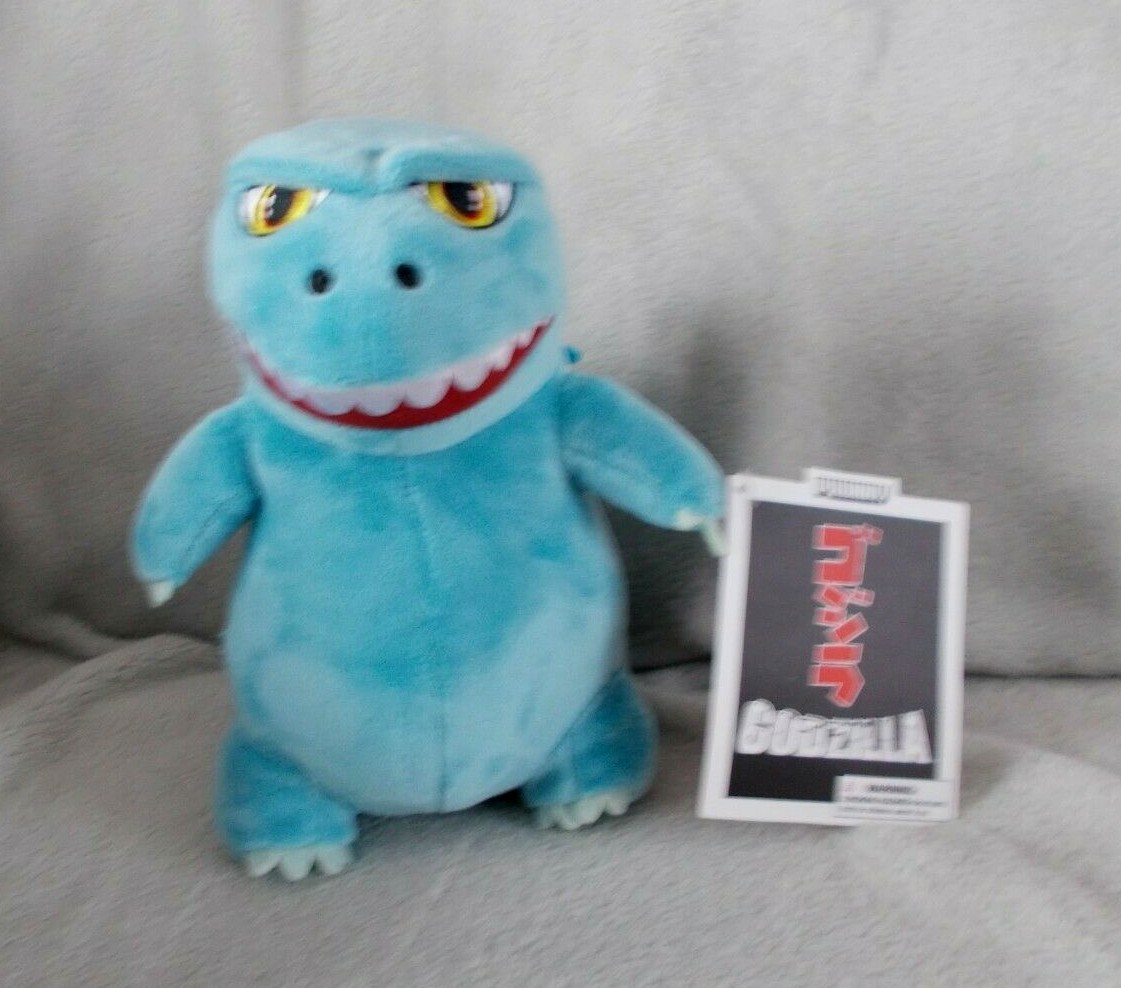 Warner Bros Neca / Kidrobot Phunny Godzilla 8"" Blue Soft Plush Toy Teddy Tagged