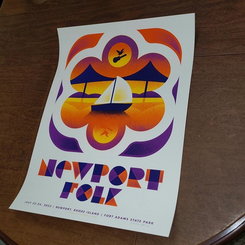 2022 Newport Folk Festival Poster AP SIGNED, NUMBERED Screen Print The