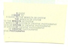 Guide to the Minolta SR System of Creative Photography