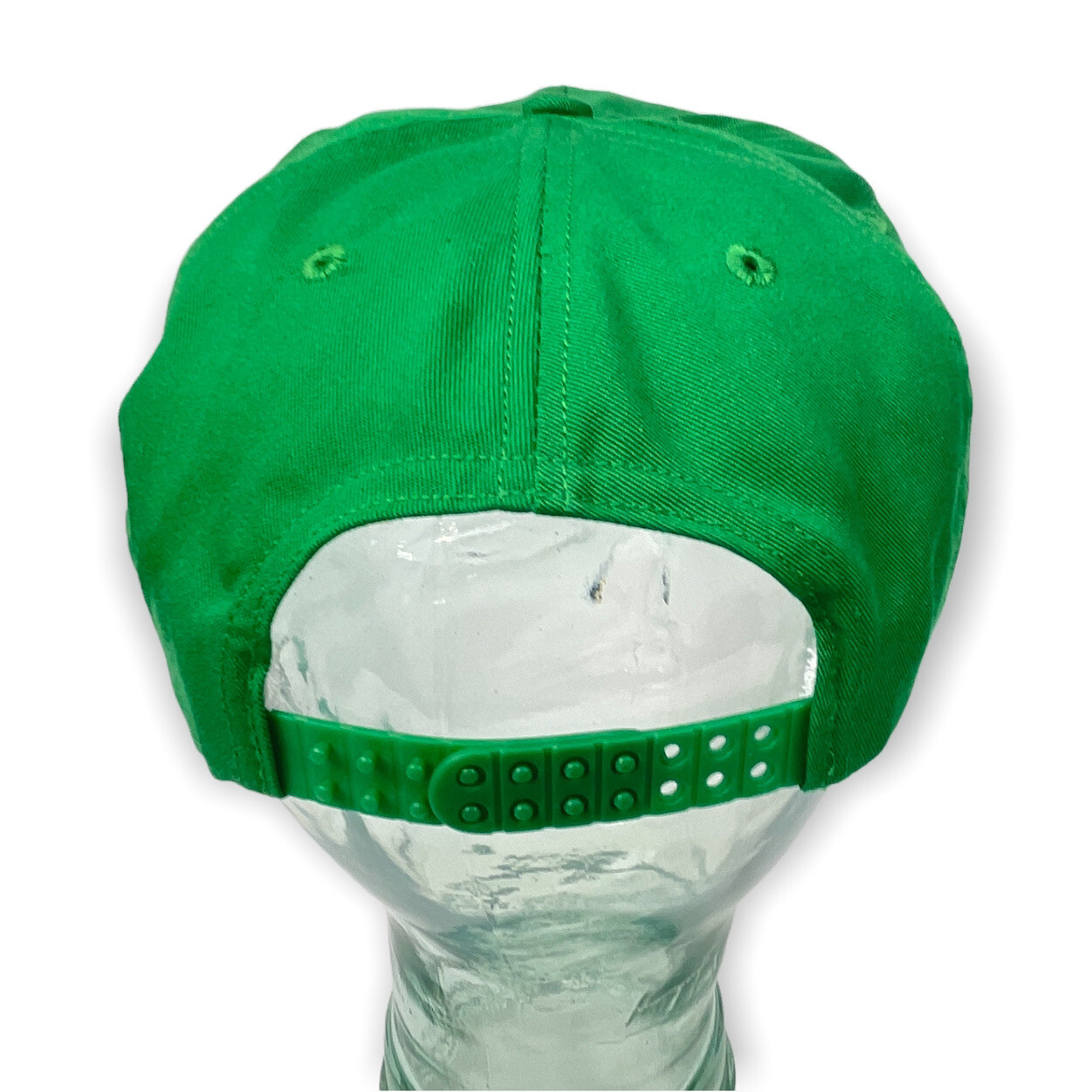 San Sun Blank Plain Medium Green One Size Adult Snapback Trucker Hat Vintage NOS