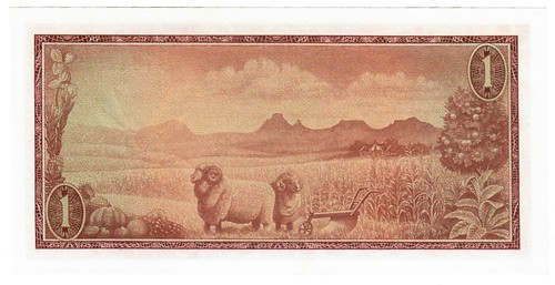 South Africa 1 Rand 1967 aUNC "DeJongh" Large Version - Picture 2 of 2