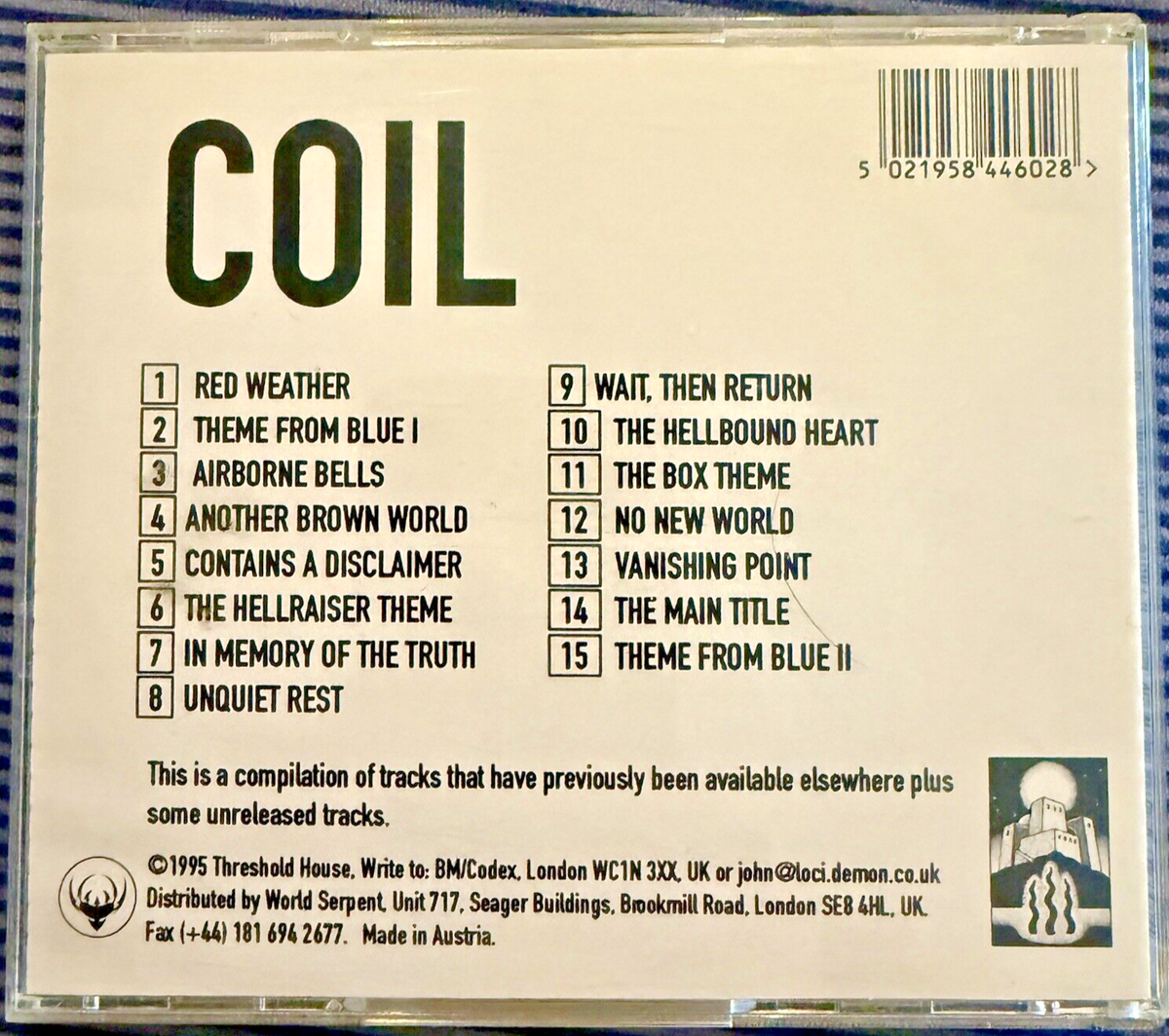 Coil “Unnatural History I & II” Art Dark Experimental IMPORT UK 2