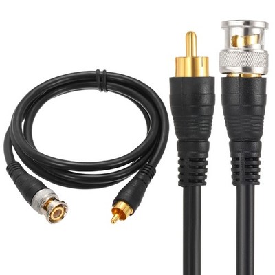 BNC Male to RCA Male Coaxial Cable 1M RG59 75-3 for CCTV Camera