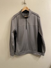Nike Golf Tour Performance Men  s Sz Large Gray/Black 1/4 Zip Fleece Sweatshirt