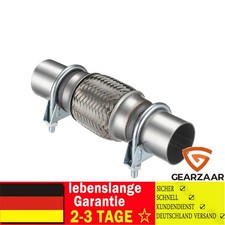 Flexrohr Auspuff + 2x Schellen Ø45 Satz für Seat Geeignet für Opel für Skoda