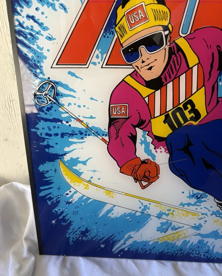 Briarwood Aspen 弹球机背玻璃有机玻璃艺术高山滑雪美国 — 第 3/4 张图片