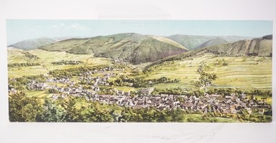 Antike Panoramakarte Ansichtskarte Bad Blankenburg Thüringen um 1900 ca. 35x13cm