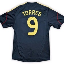 Adidas Liverpool 2009 2010 Away Shirt Uomo Large Torre #9 Maglia Calcio Originale