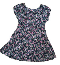 Vintage 1990s No Boundaries Walmart Flower Print Stretchy Dress Size Small