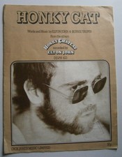 ELTON JOHN: HONKY CAT (Dick James Music)  1972 Sheet Music