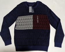 Tommy Hilfiger Pullover Winter Sweater man navy blue top M L Brand New 89.50
