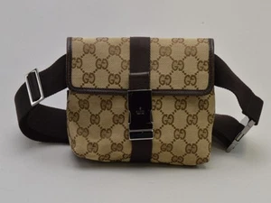 Gucci 131236 sac taille/épaule Gg toile beige