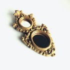 Vintage E.A. RIBA CO. Mirror Double Oval Regency Gold Tone Accent Wall Decor