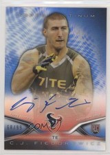 2014 Topps Platinum Rookie Refractor Blue 68/99 CJ Fiedorowicz #67 Auto 0s3