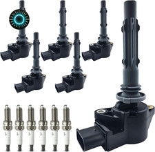 6Pcs Ignition Coil Packs 6Pcs Iridium Spark Plugs Compatible with Mercedes-Benz