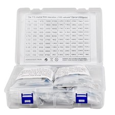 3W 200PCS 100 Value 1 ohm-1M ohm Metal Film Resistor Kit