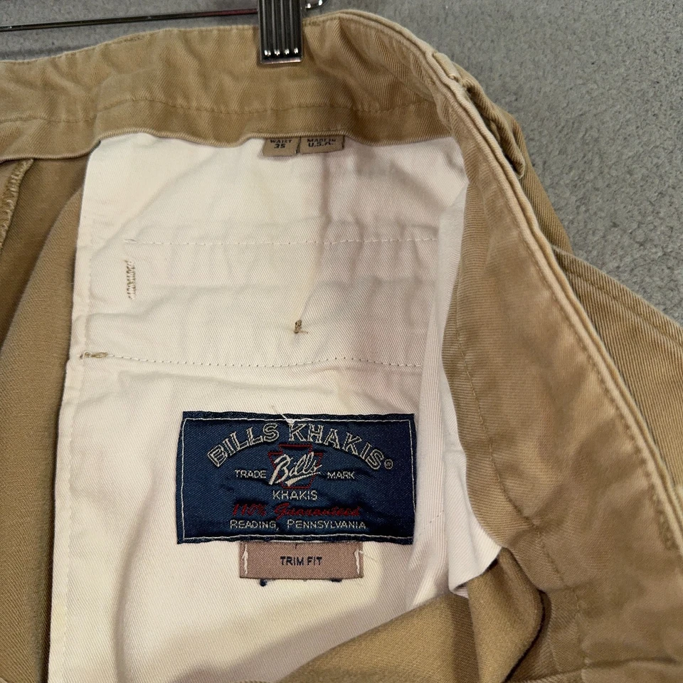 Bills Khakis 裤子男式 35 卡其色米色装饰适合 Bullard Field 厚重美国 — 第 3/4 张图片