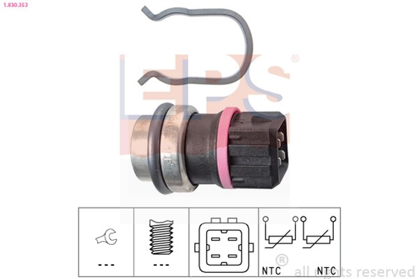KüHlmittel Wasser Temperatur Sensor EPS 1.830.353 FüR 28 2DH Mercedes VW 2DC 2DD-image