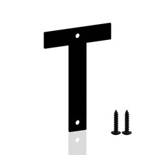 10 Inch Metal House Numbers Letters, Black Address 10 inches, Black-T