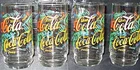 Vintage Coca-Cola Glasses 4 16  Oz's Libby Glass Co. 1980s  pre-owned