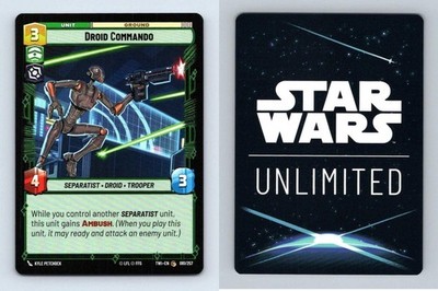 Droid Commando #081 Star Wars Unlimited Twilight Of The Republic 2024 Common TCG