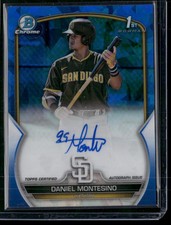 2023 Chrome DANIEL MONTESINO #BSPA-DM Blue Sapphire Auto 1st Bowman (NM)