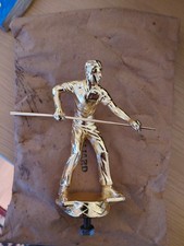 Vintage New Old Stock Gold Pool Player Metal Trophy Topper 5"