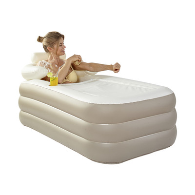 Mesa Living Aufblasbare Badewanne Wellness Pool 120L Luftbadewanne inkl. Pumpe